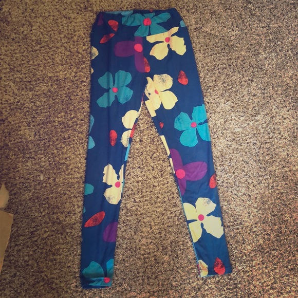 Lularoe Flower Leggings - Picture 1 of 2